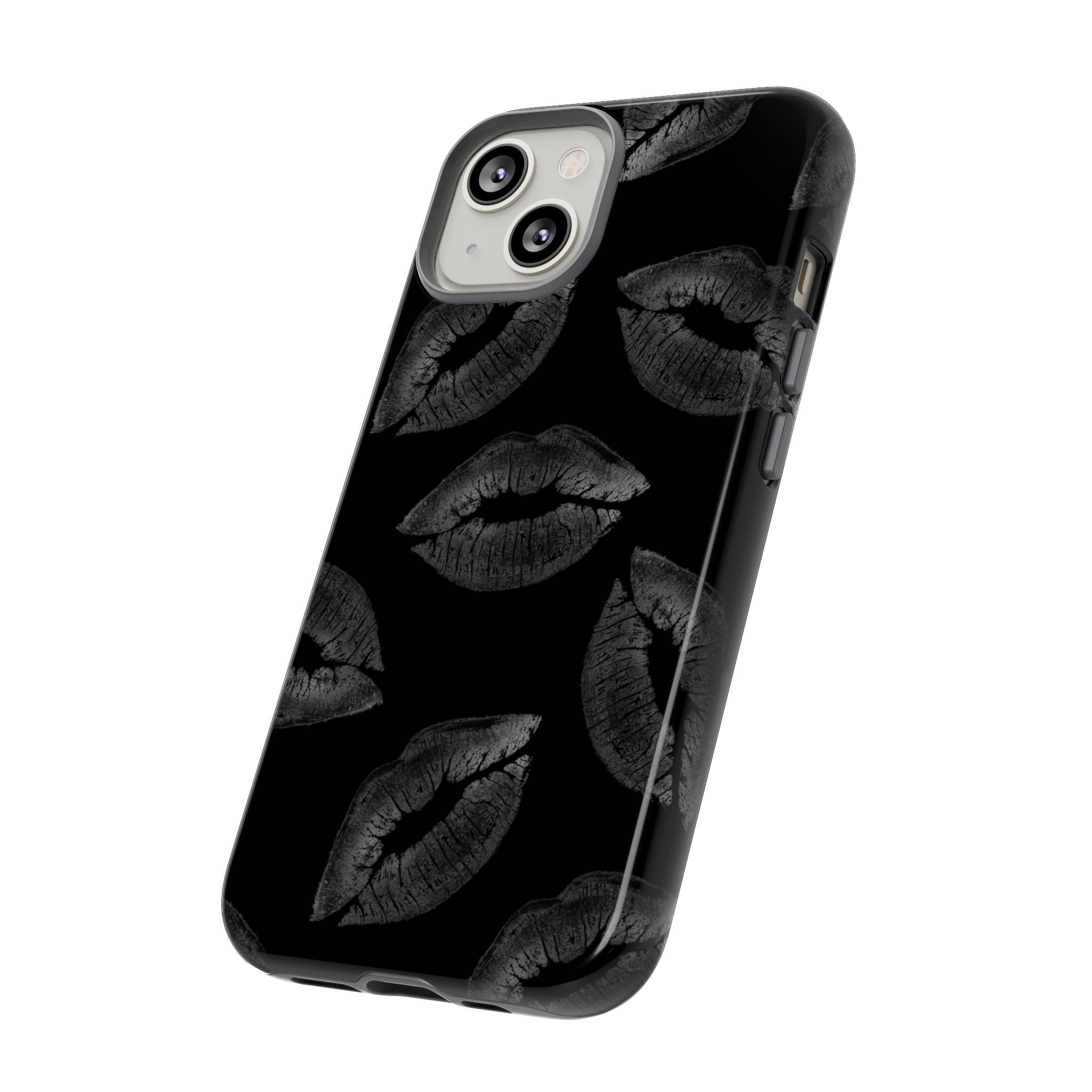 Black Kiss Pattern Tough Phone Case