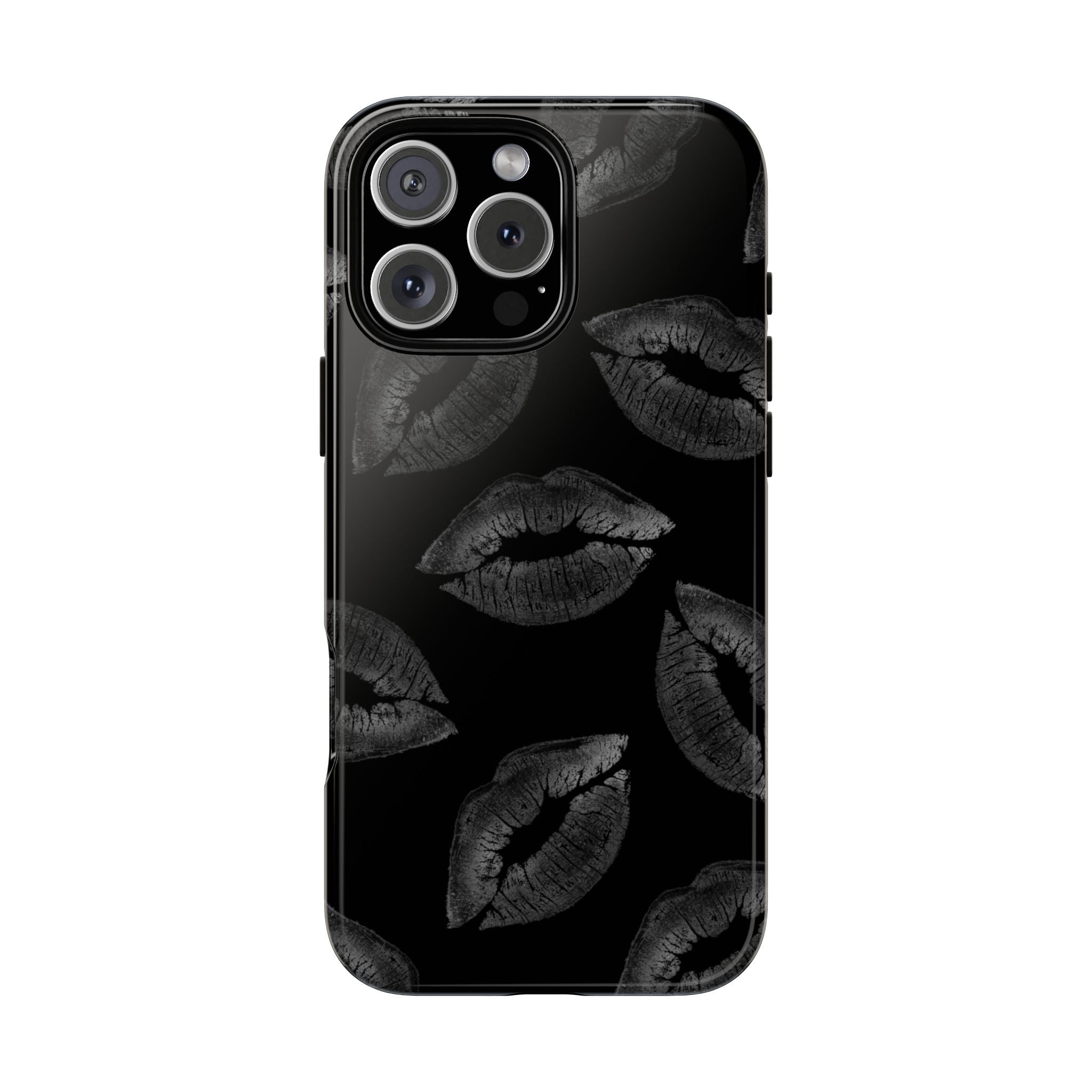 Black Kiss Pattern Tough Phone Case