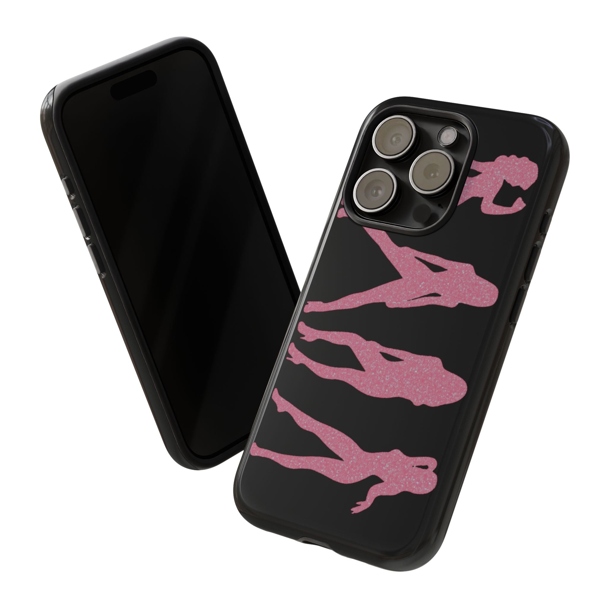 Pink Silhouette Girls Phone Case – Tough Cases Protective iPhone Cover