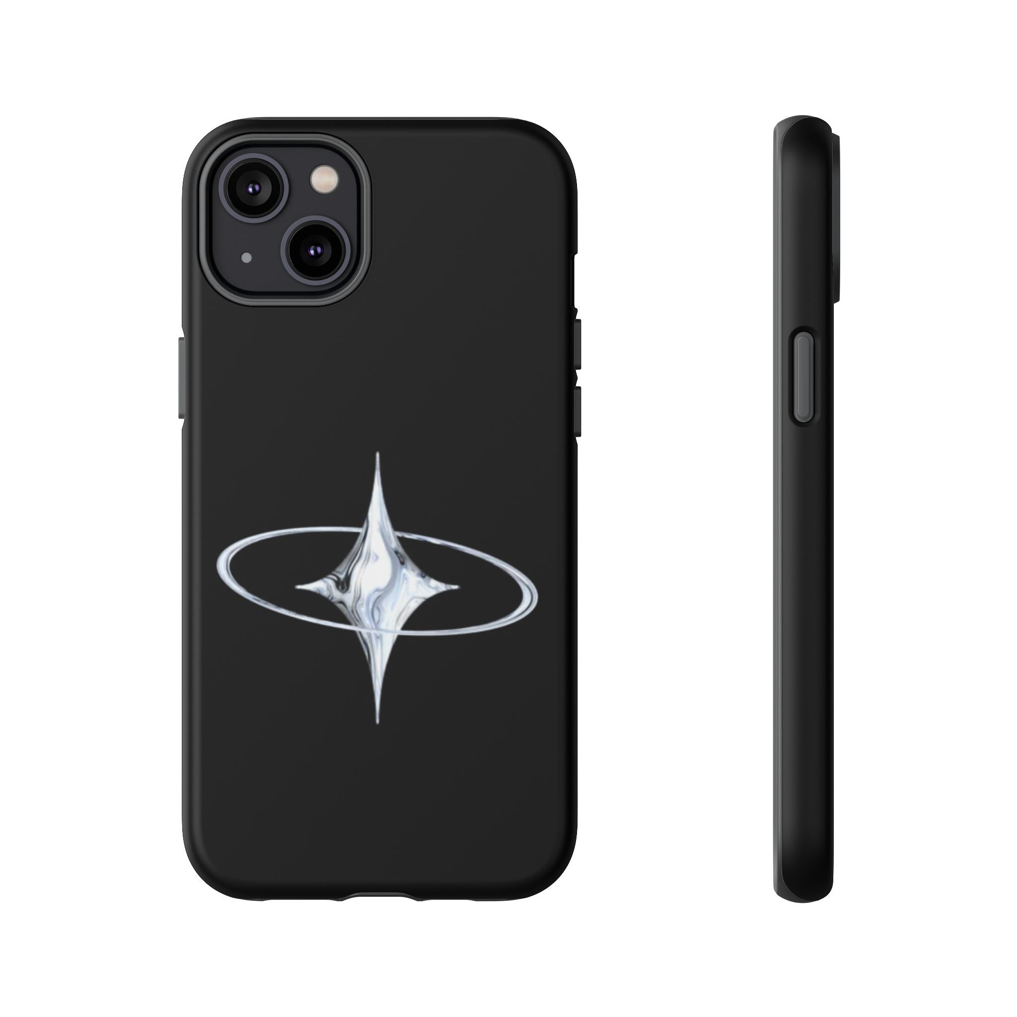 Galaxy Starphone Tough Case — Minimal Silver Star Orbit Phone Case
