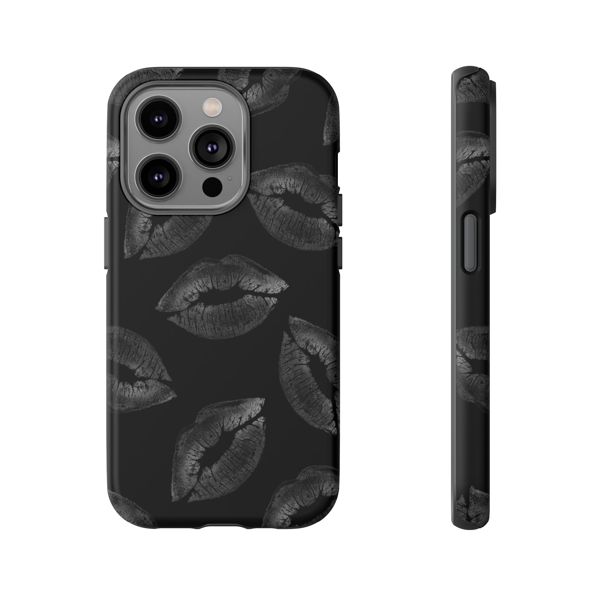 Black Kiss Pattern Tough Phone Case