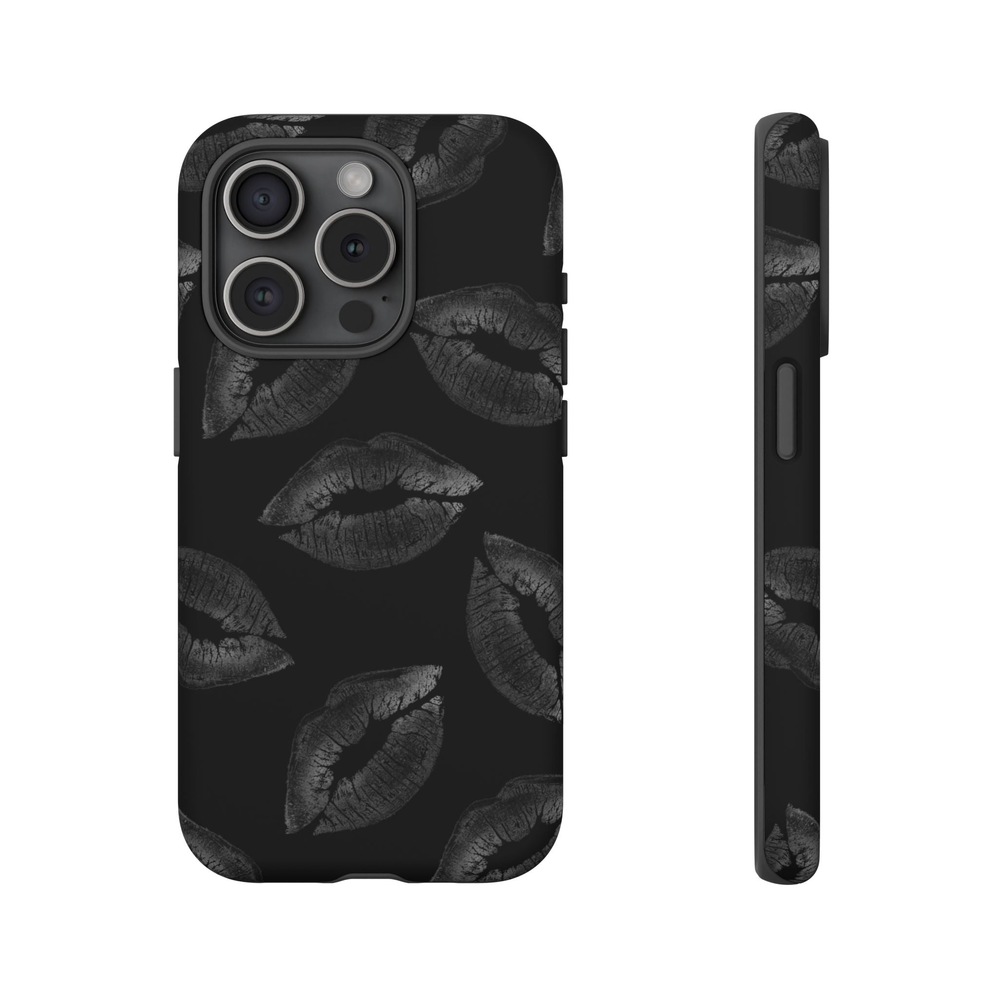 Black Kiss Pattern Tough Phone Case