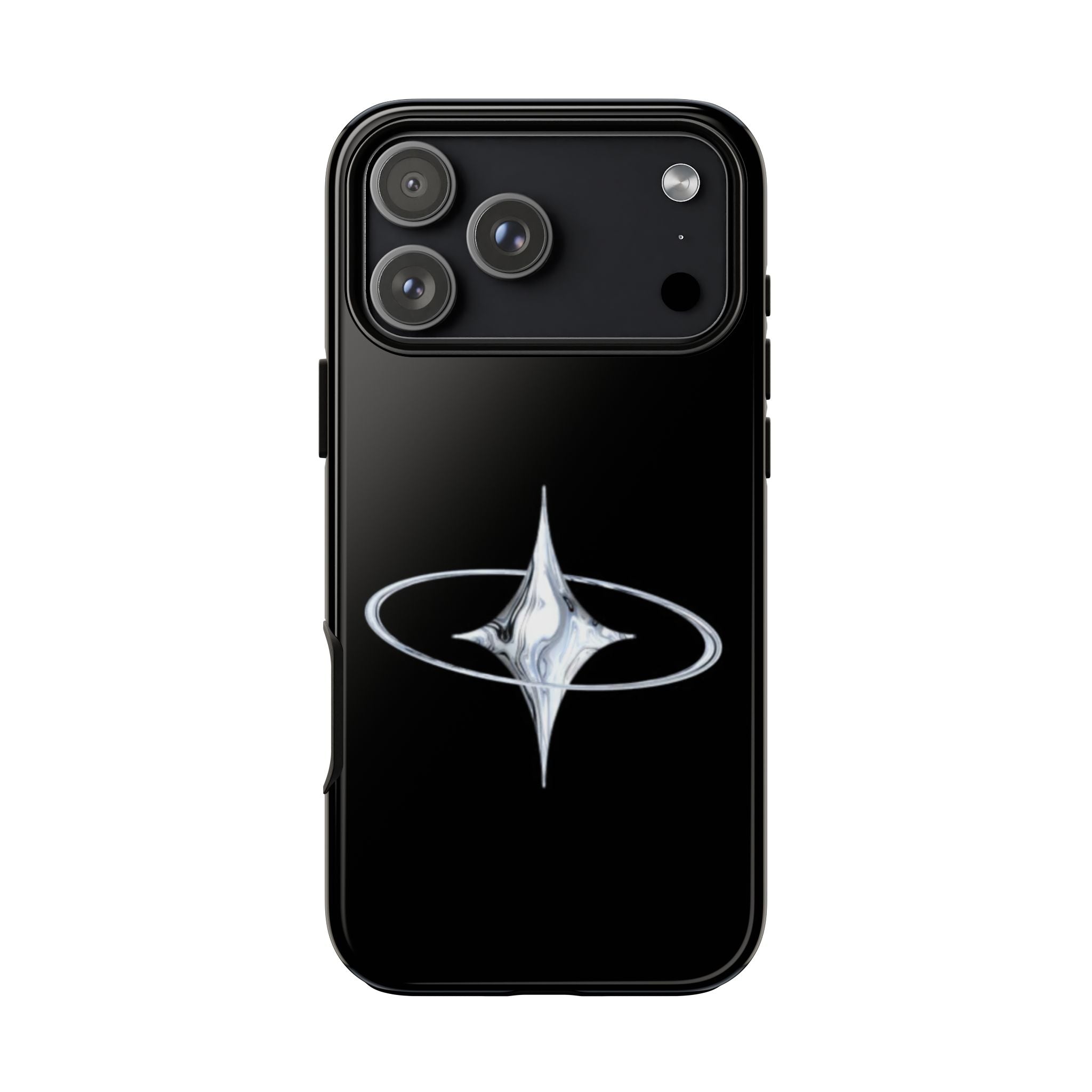 Galaxy Starphone Tough Case — Minimal Silver Star Orbit Phone Case