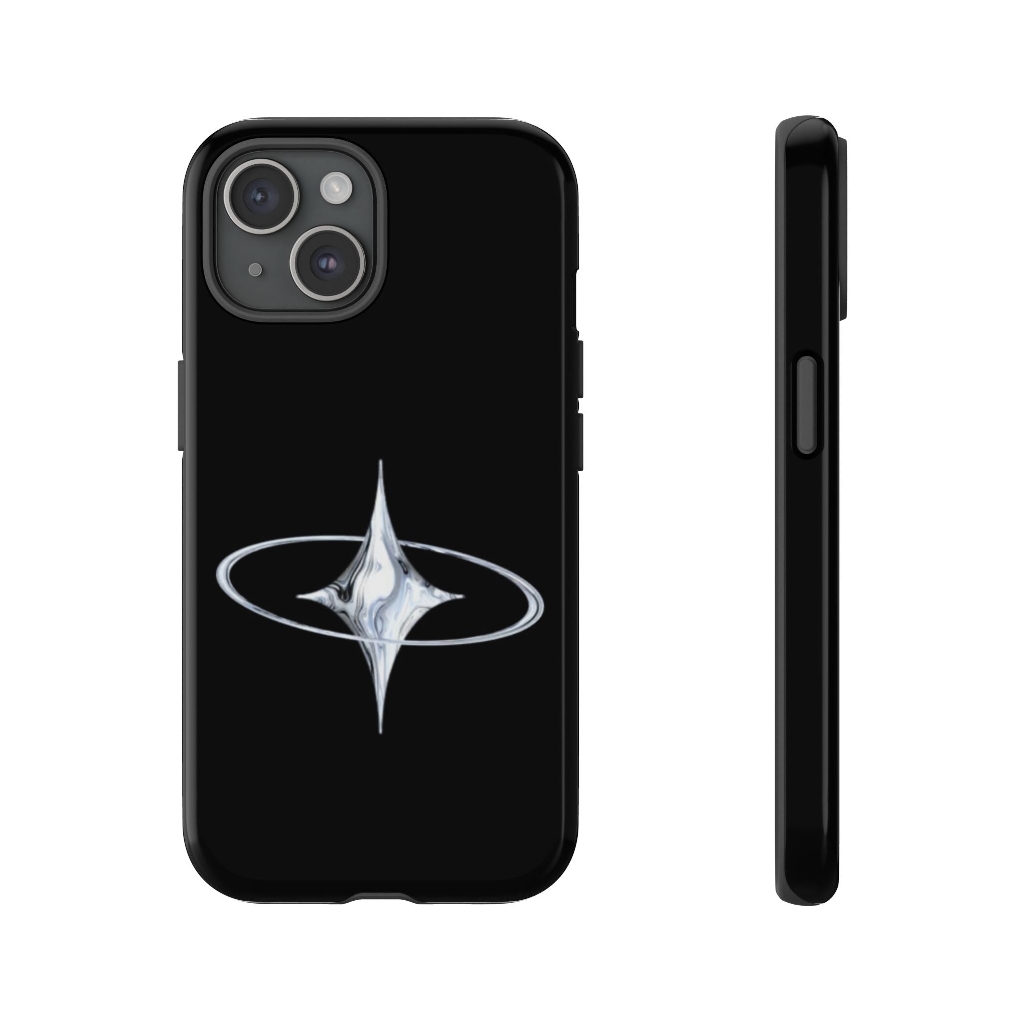 Galaxy Starphone Tough Case — Minimal Silver Star Orbit Phone Case