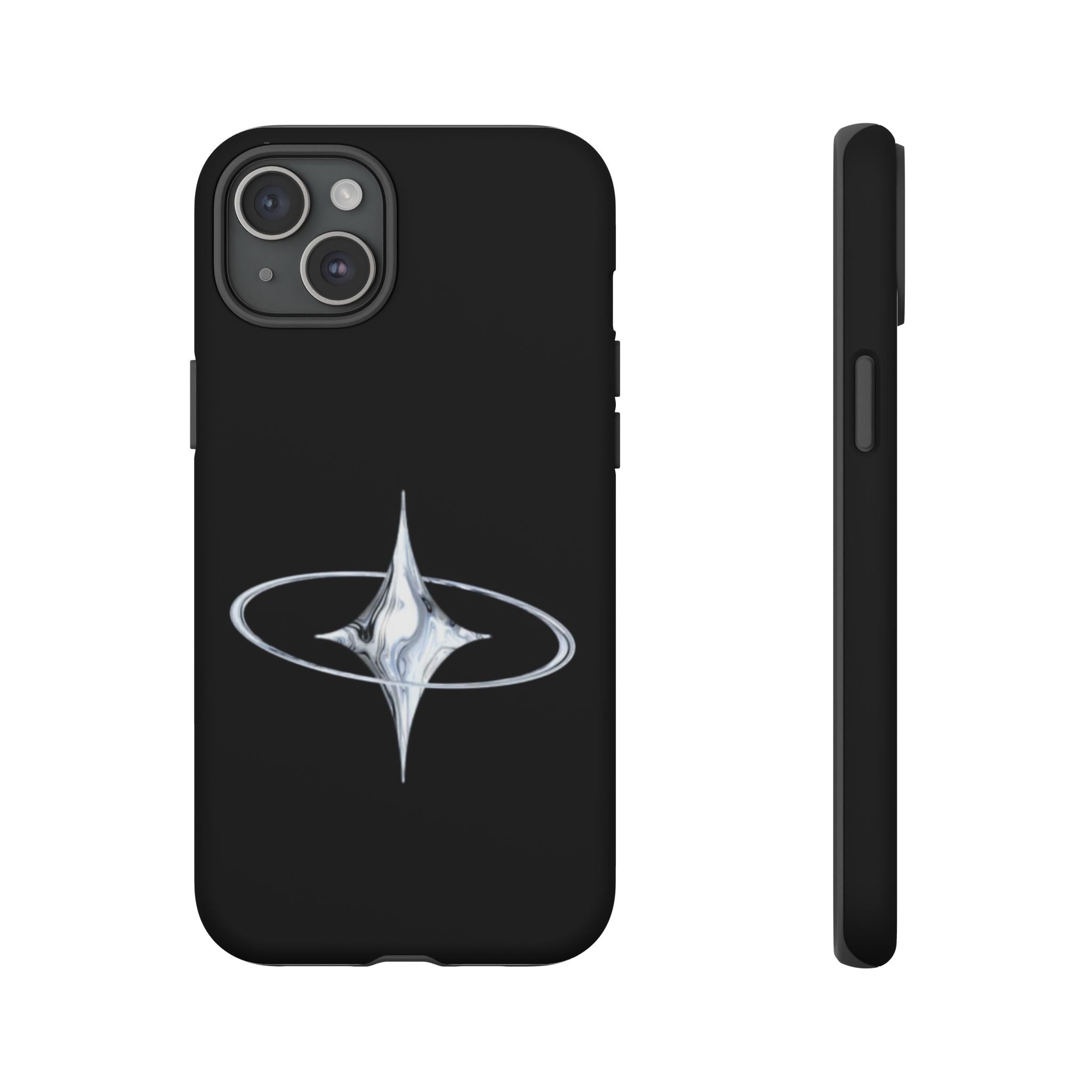 Galaxy Starphone Tough Case — Minimal Silver Star Orbit Phone Case